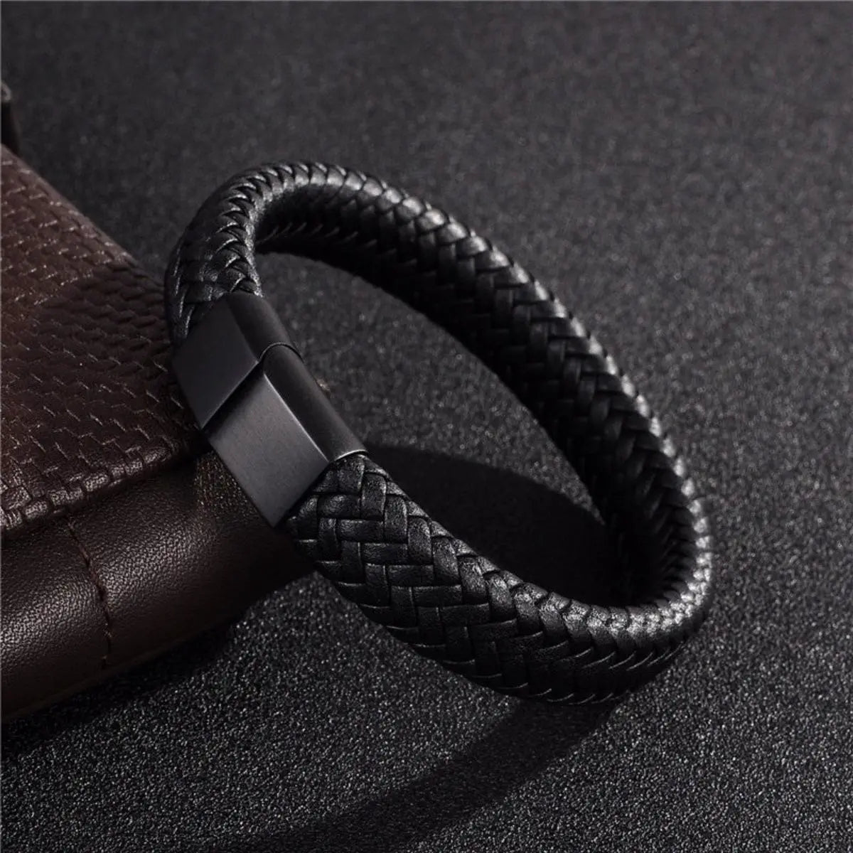 Braided Leather Magnetic Bracelet