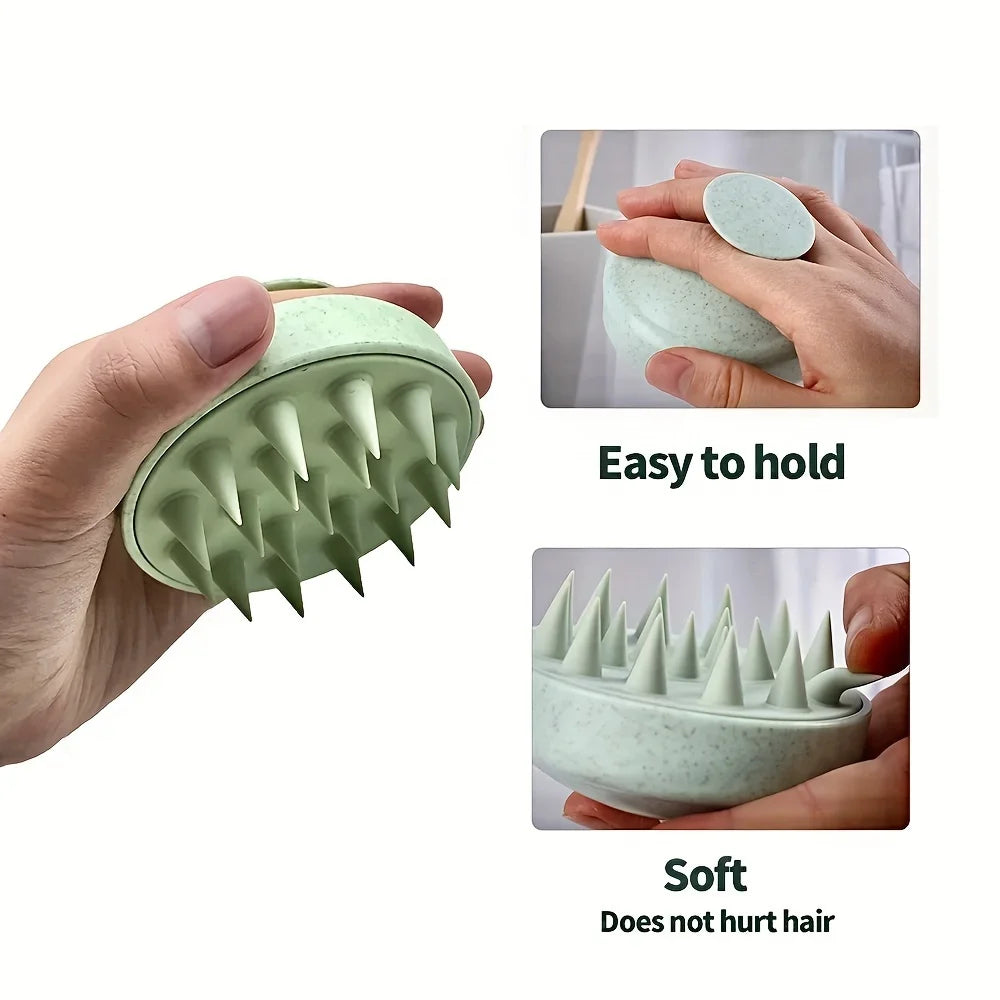 Silicon Scalp and Body Massage Brush - Salon Quality Hair Care Tool