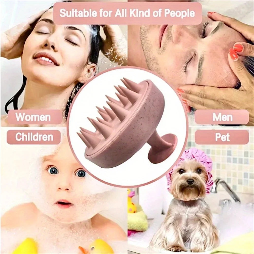 Silicon Scalp and Body Massage Brush - Salon Quality Hair Care Tool
