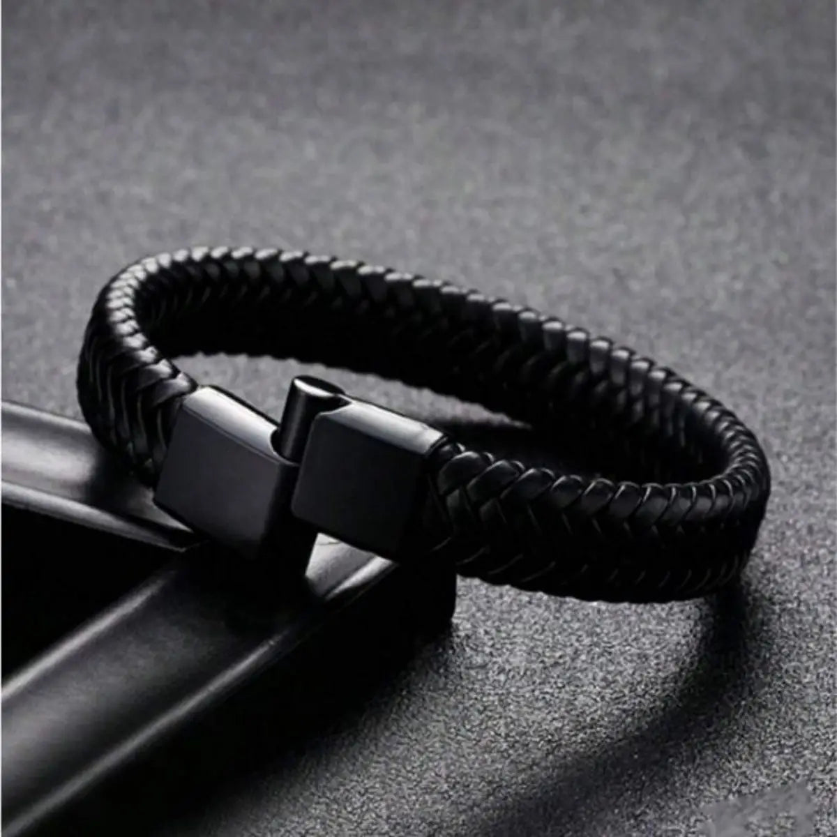 Braided Leather Magnetic Bracelet