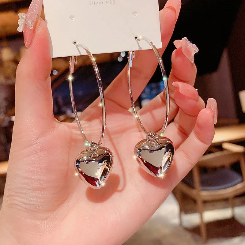Crystal Heart Drop Earring