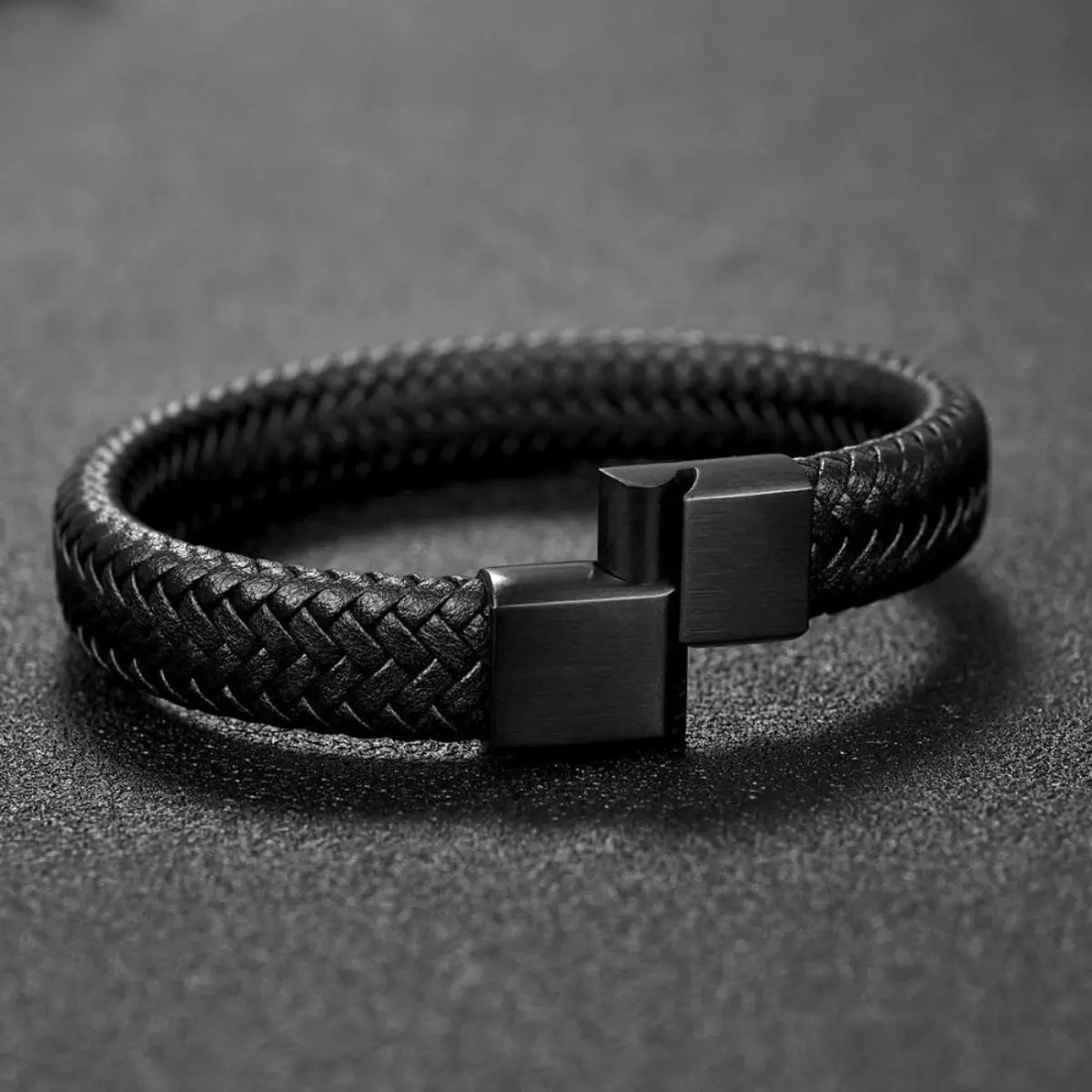 Braided Leather Magnetic Bracelet